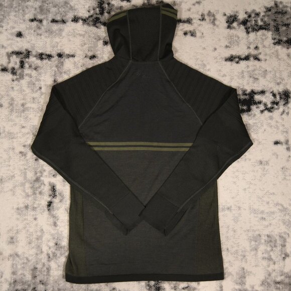 Smartwool Intraknit Green Merino Wool Zip Hoodie - Picture 2 of 6